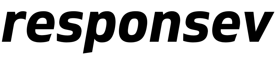 Ein schwarzes Footer Logo von responsev - Agentur Bayern