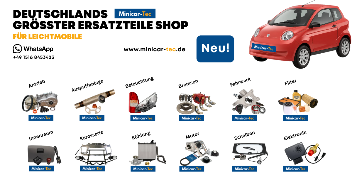 Werbeanzeige für Minicar-Tec Ersatzteile, erstellt von responsev.de, geschaltet über Google Ads auf Partnernetzwerken.
