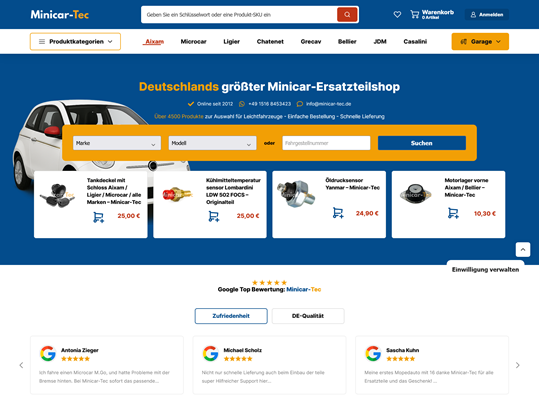 Minicar-Tec Moderne Desktop Ansicht für PC & Laptop